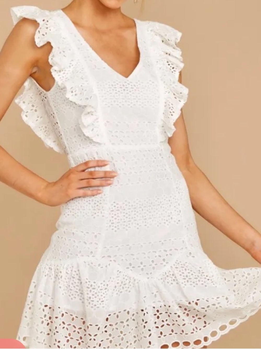 Boutique Lida Kate Eyelet Ruffled Mini Dress
